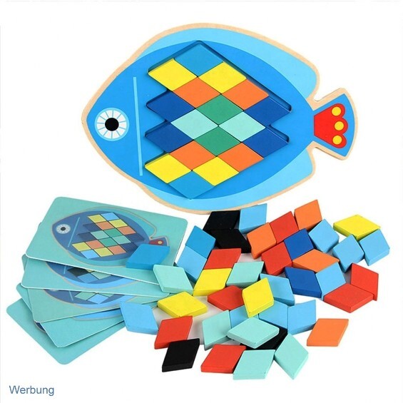 Spielzeug aus Holz: Mosaikfisch
